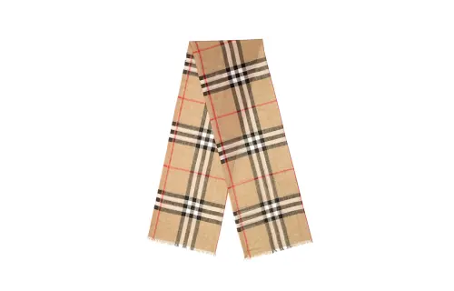 Burberry Check Lightweight Wool Silk Scarf