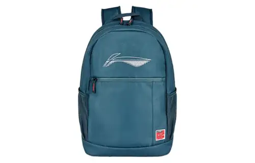 Li Ning Sports Life Collection Polyester Backpack Regular Unisex Green Lake Blue