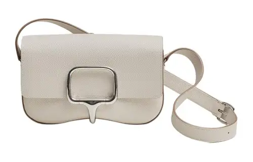 HERMES Della Cavalleria Epsom Calfskin Crossbody Bag, Shoulder Bag Women's M4 Gris Pale Cream Gray