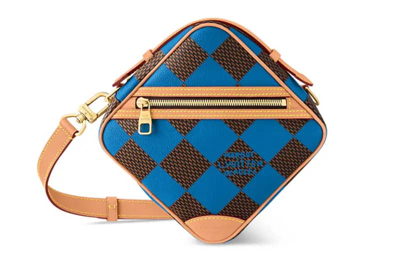 LOUIS VUITTON Chess Messenger Bag Damier Pop Blue