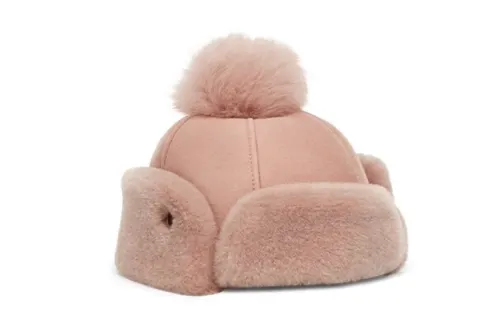 UGG Shearling Hats & Caps Women's Stone Gray Pink