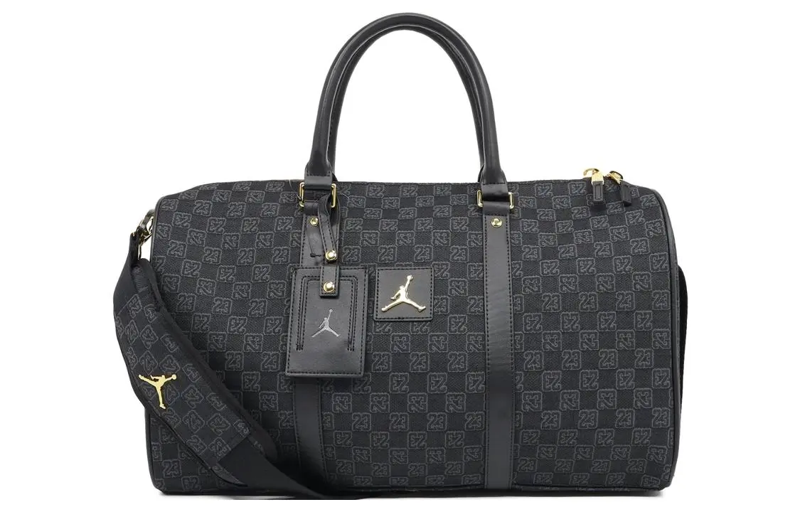Jordan Fabric Monogram Bag, Luggage Bag, Bucket Bag, Shoulder Bag Unisex Black