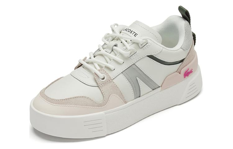 LACOSTE Французская крокодильная кожа просто популярный Низкая банда панель обувь женский белый серый