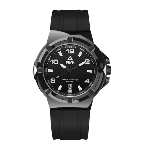 Trend fashionable universal sports men's watch, quartz silicone watch strap, black waterproof mechanical dial, simple and elegant design, quartz mechanism