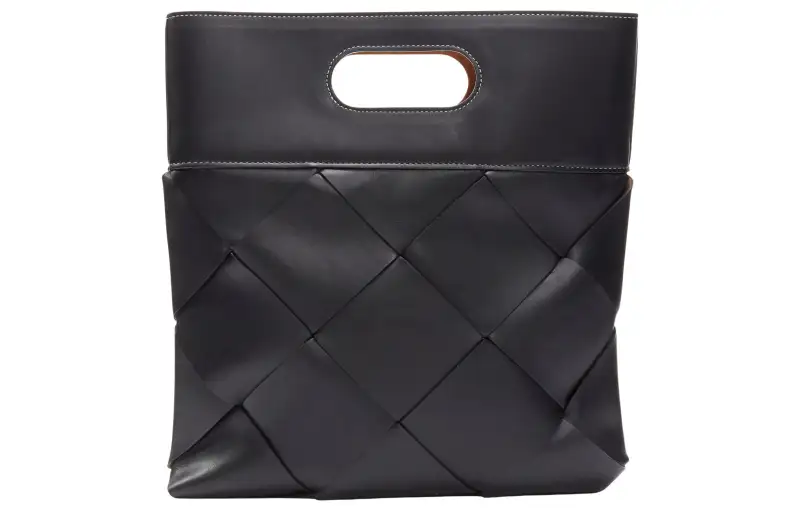 Bottega Veneta Calfskin Handbag Large Women's Black