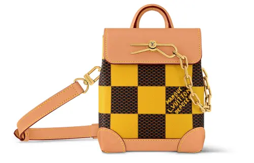 LOUIS VUITTON Nano Steamer Damier Pop Yellow
