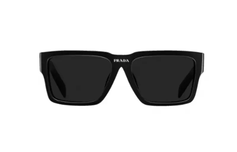PRADA Irregular Shape Sunglasses Unisex Black