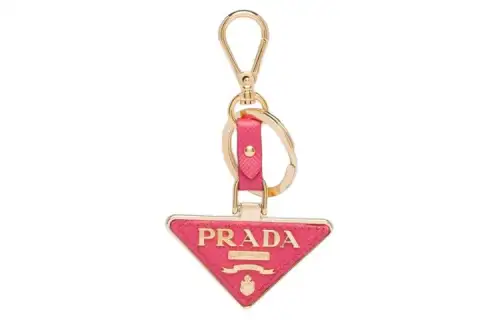 PRADA Triangle logo Keychain