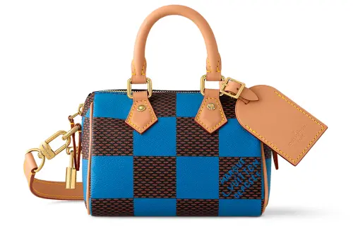 LOUIS VUITTON Nano Speedy Bandoulière Damier Pop Blue