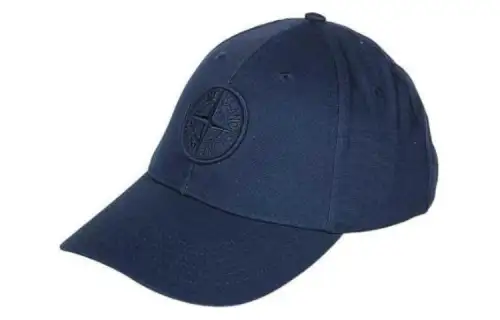 STONE ISLAND Cotton Baseball Caps Men's Dark Blue