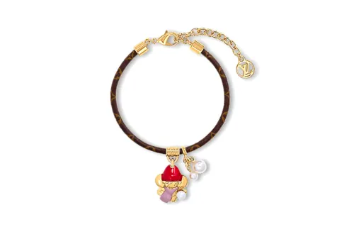 LOUIS VUITTON Vivienne Canvas, Metal Bracelets Women's Brown