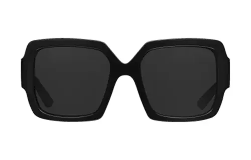 PRADA Acetate Irregular Shape Sunglasses Women's Black