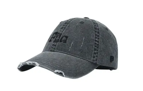 FILA FUSION Cotton Baseball Caps Unisex Gray
