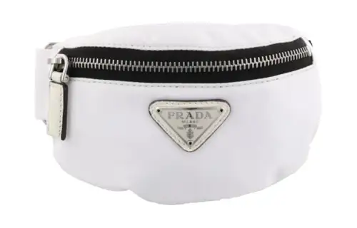 PRADA Nylon Coin Purse Wallet Men's White