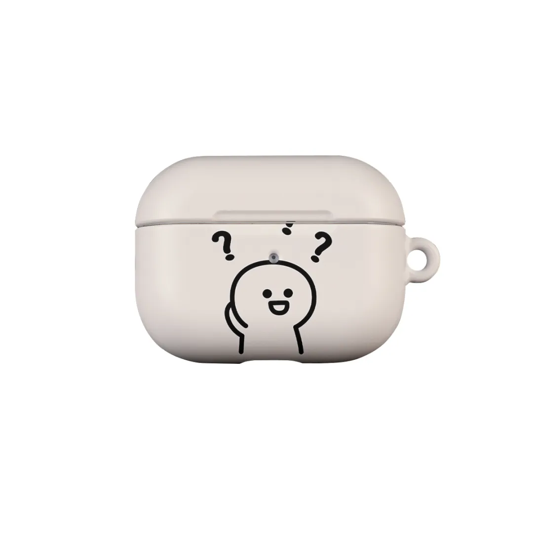 Keshami Compatibility With Apple AirPods Pro 3/Pro 2/AirPods 4/3 PC Question Mark Line Man Headphone Cases