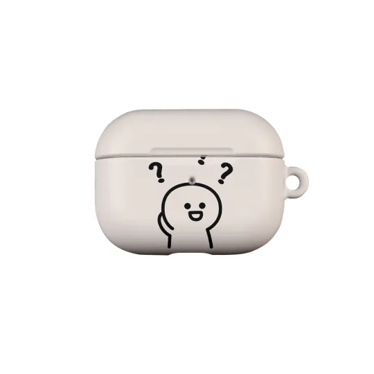 Keshami Compatibility With Apple AirPods Pro 3/Pro 2/AirPods 4/3 PC Question Mark Line Man Headphone Cases