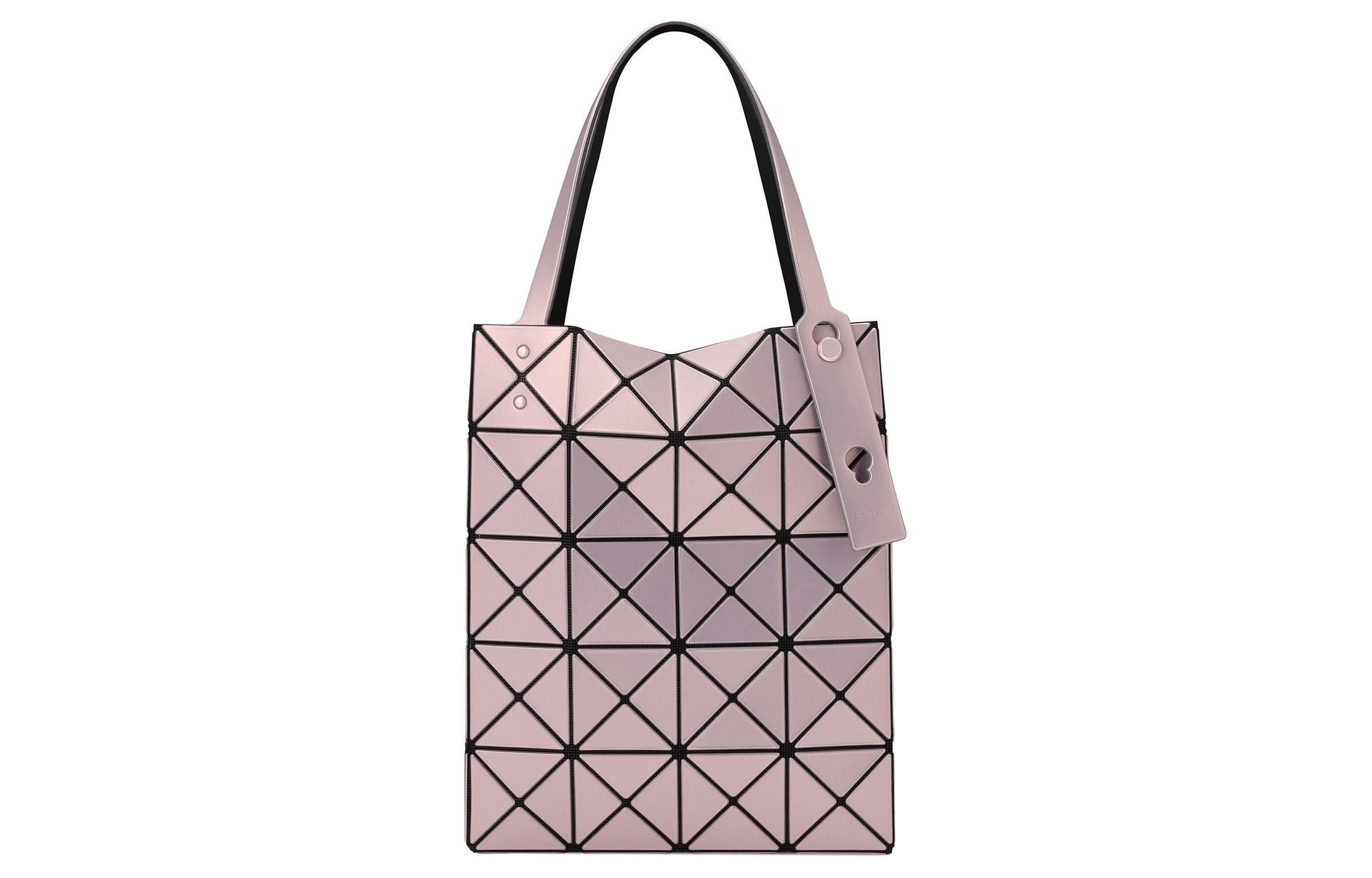 ISSEY MIYAKE Lucent Boxy Polyvinyl Chloride Resin Tote Bag, Shopping Bag, Shoulder Bag, Handbag Women's Pink