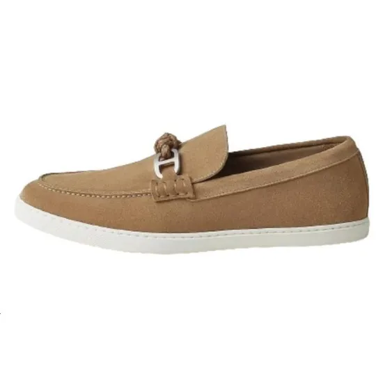 HERMES Loafers Men Brown