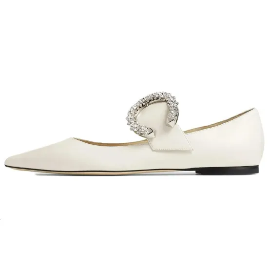 Jimmy Choo Melva Crystal-embellished Ballerinas