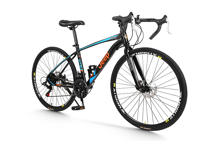 Jeep High Carbon Steel Mechanical Dual Disc Brake Road Bikes Commute Commuting Adults