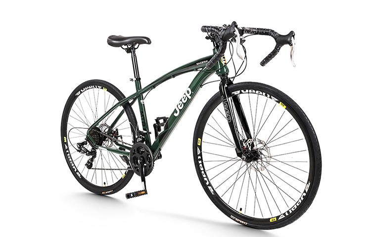 Jeep High Carbon Steel Mechanical Dual Disc Brake Road Bikes Commute Commuting Adults
