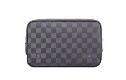 LOUIS VUITTON Kasai Clutch Damier Graphite