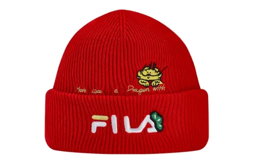 FILA Sheep Wool Beanies Women's Red