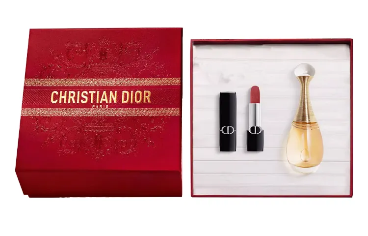 DIOR Classic lipstick, perfume, set, gift box, tuberose with jasmine, 50 ml, 3.5g