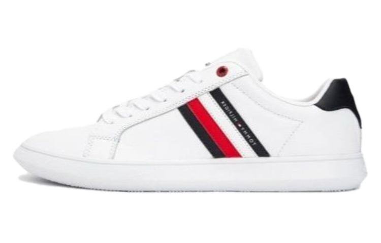 Tommy Hilfiger Кожа, универсальный и простой, низкий верх. панель обувь мужской стиль белый