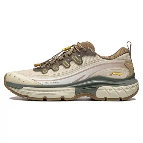 LiNing Star Path Cushioning Wear Resistant Low Top Basketball Shoes Men's Umber White