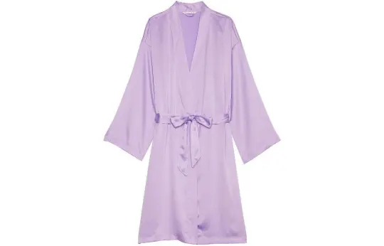Victoria's Secret Satin Midi Robe Sleep Robe Women's Light Purple