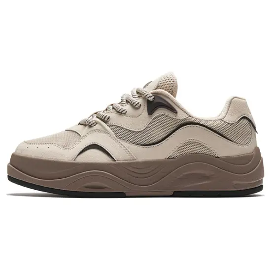 ANTA Life Collection Skateboard Shoes Men Low-Top Brown