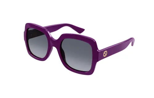 GUCCI Plastic Irregular Shape Sunglasses Women's Purple