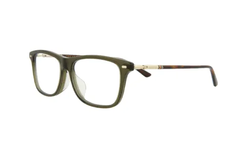 GUCCI Acetate Square Eyeglass Frames Unisex Olive