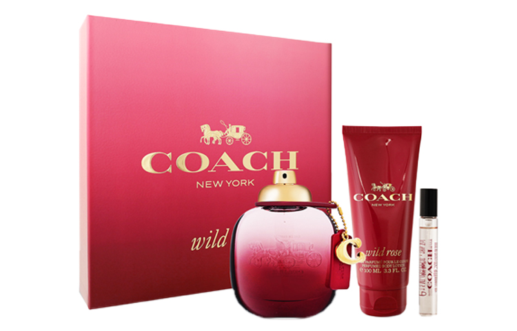 COACH Perfume contains rose with a light fragrance, gift box, set, body cream, 90 ml, 7.5 ml, 100 ml