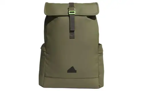 Adidas Polyurethane, Artificial Leather Backpack Regular Unisex Army Green