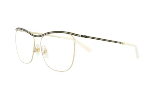 GUCCI Irregular Shape Eyeglass Frames Women's Gold
