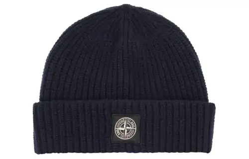 STONE ISLAND Logo Patch Knitted Beanie
