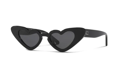 COACH Irregular Shape Sunglasses Women's Black