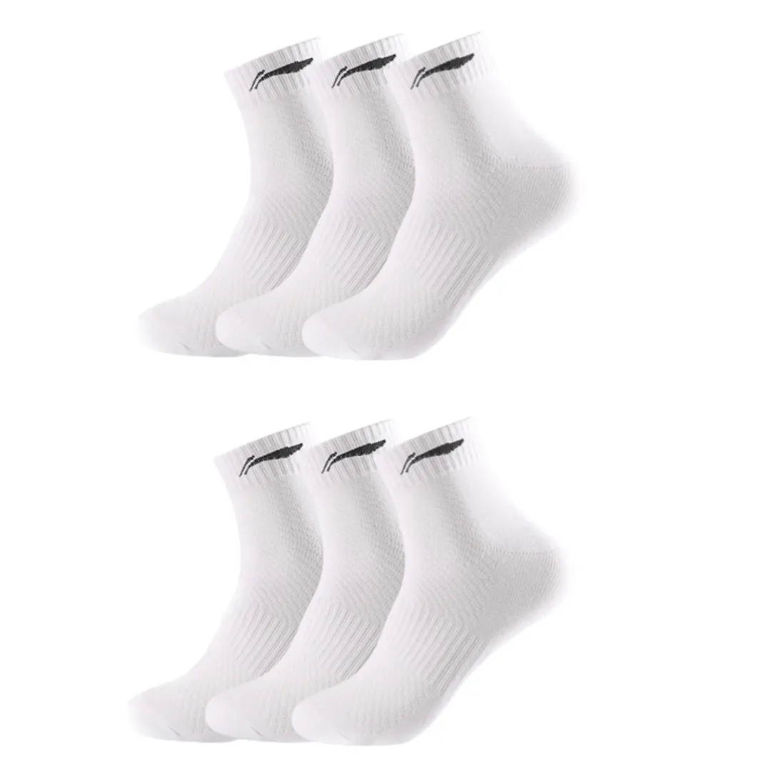 Li Ning Crew Socks Unisex 6 Pack