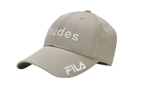 FILA Cotton, Polyester Baseball Caps Unisex Taupe Gray