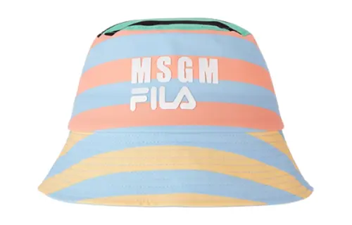 FILA Letter Print Cotton, Polyester Bucket Hats Kids' Multicolor