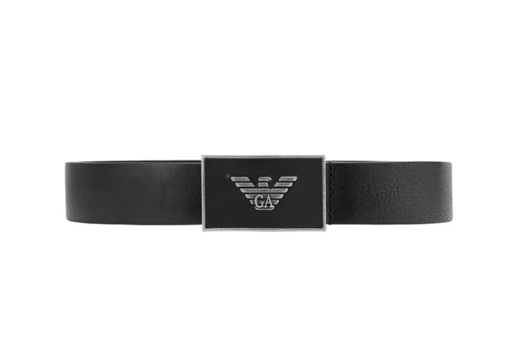 EMPORIO ARMANI Logo Plaque Belt