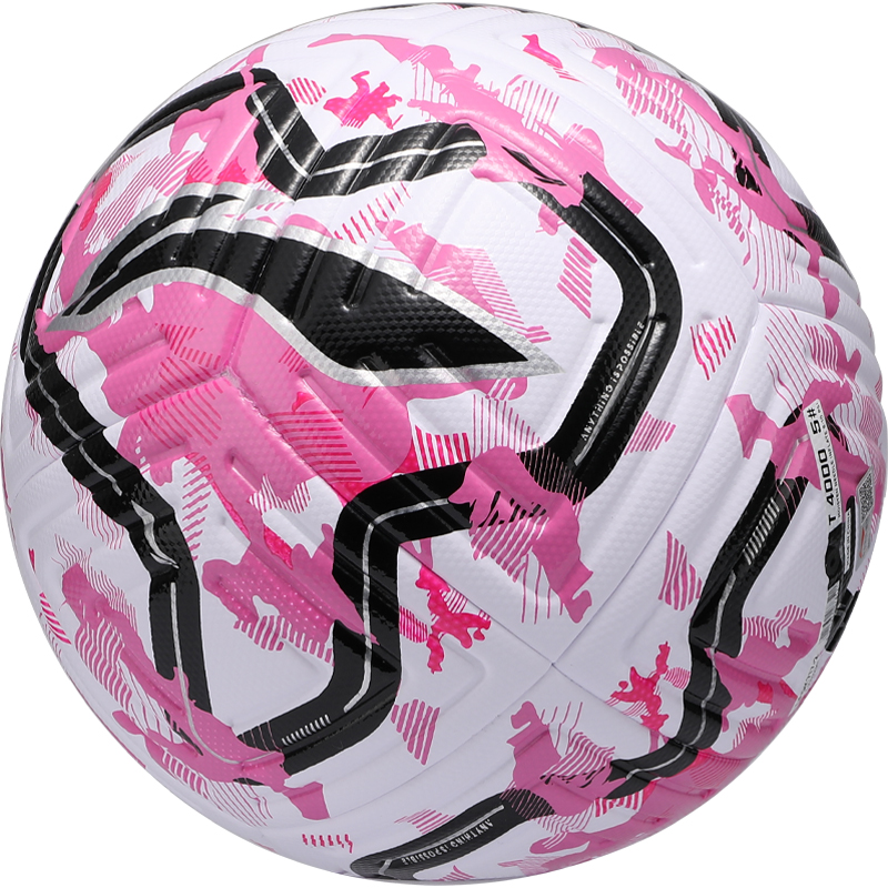 Li Ning Size 5 Soccer Ball TPU Leakproof Machine Stitched Soccer Ball Unisex Rose Red