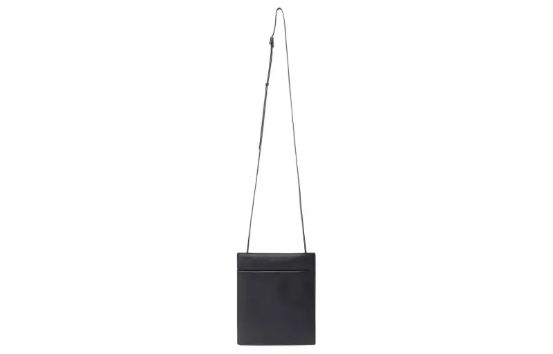 THE ROW Leather Shoulder Bag, Crossbody Bag Men's Black