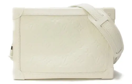 LOUIS VUITTON SOFT TRUNK Bullock Leather Box Bag, Messenger Bag, Handheld Shoulder Bag, Crossbody Bag Men's White