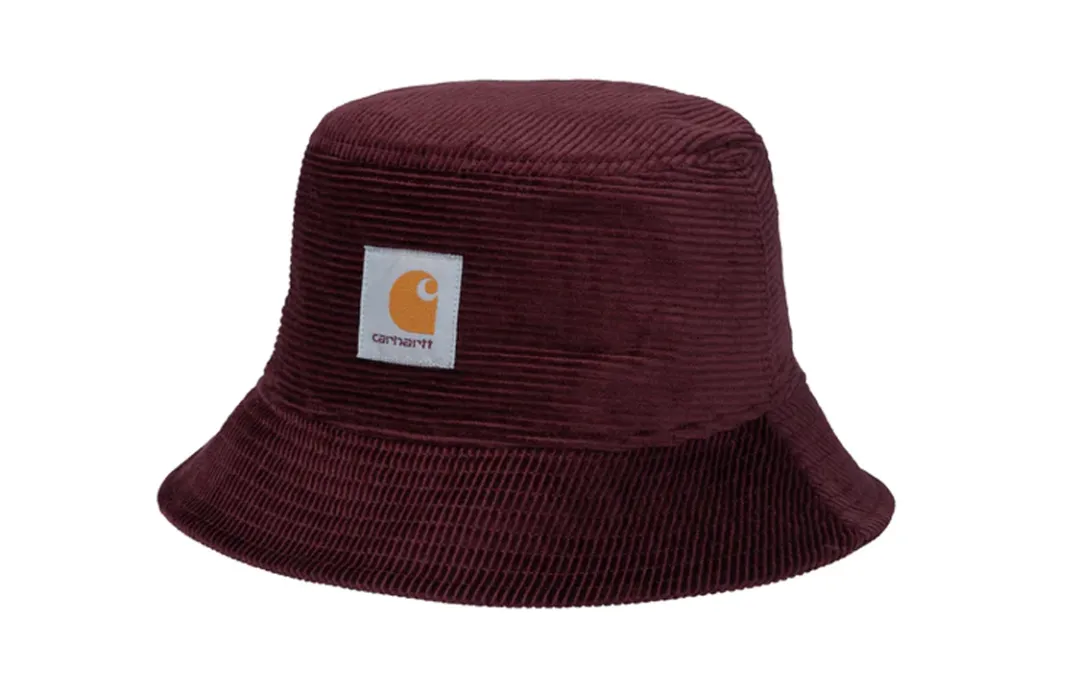 Carhartt WIP Corduroy Bucket Hats Unisex Burgundy