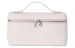 Loro Piana ExtraPocket Leather Makeup Bag Small Square Bag Handbag, Shoulder Bag Regular Women's Cherry Blossom Pink