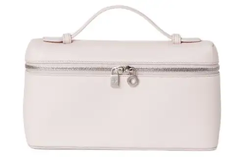 Loro Piana ExtraPocket Leather Makeup Bag Small Square Bag Handbag, Shoulder Bag Regular Women's Cherry Blossom Pink