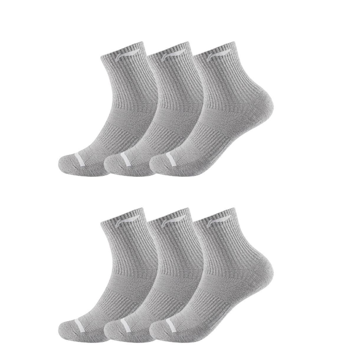 Li Ning Crew Socks Unisex 6 Pack